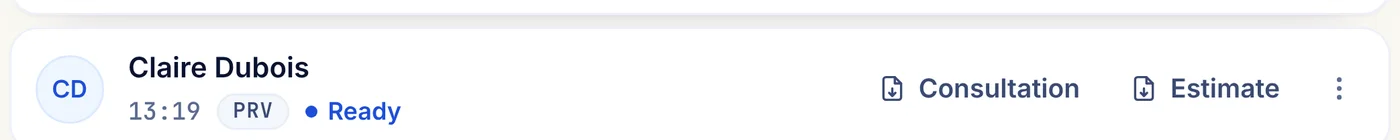 In the list, the validated appointment shows “Sending in 2 s” and a Cancel button